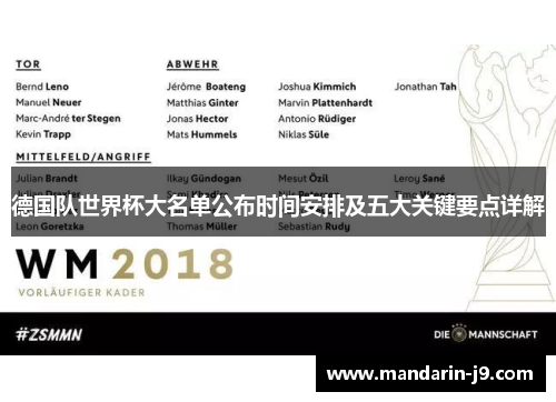 德国队世界杯大名单公布时间安排及五大关键要点详解 德国队世界杯大名单公布时间安排及五大关键要点详解